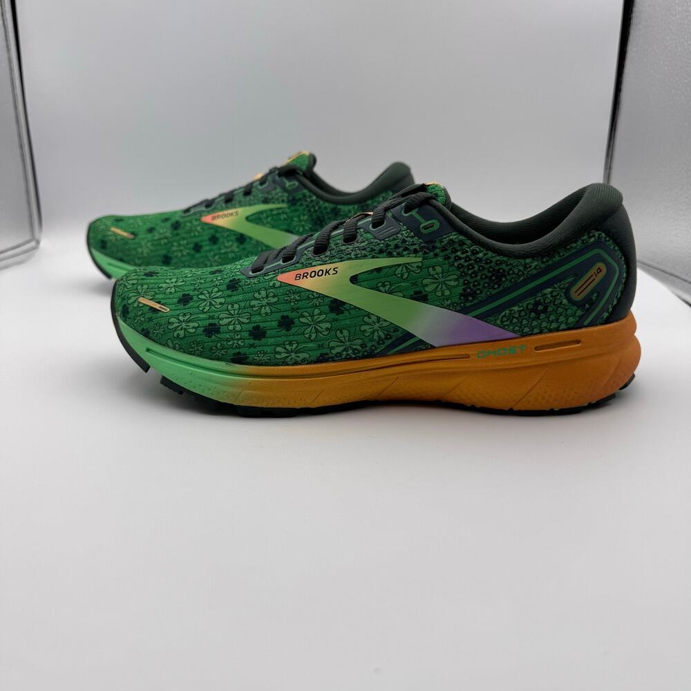 Brooks Ghost 14 Lucky Women's 8.5 Running Shoes Green Gold Shamrock EU 40 - Picture 9 of 11